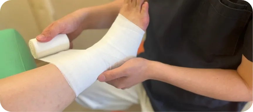 固定具を使った施術